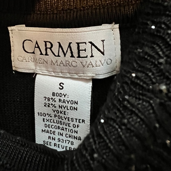 Carmen Marc Valvo Mesh High Neck Top- NWT - Picture 3 of 4